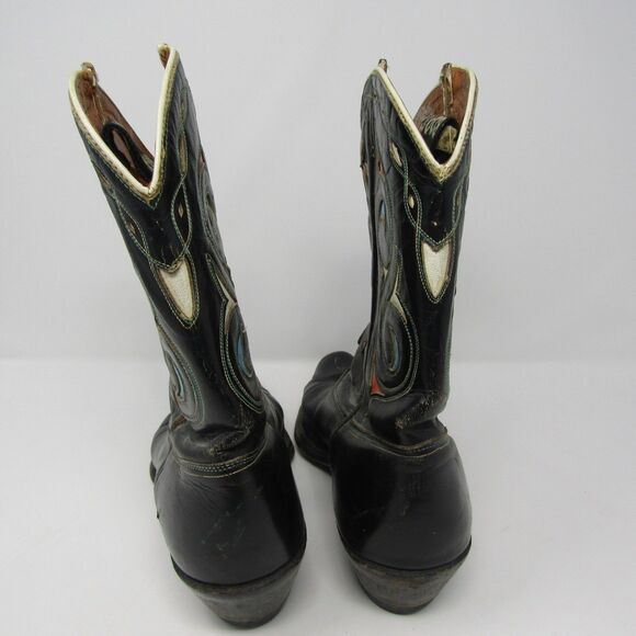 Vintage Acme Boots 1950\'s era Men\'s Size 7.5 PeeWee Cowboy Inlay Leather Shorty main image 14